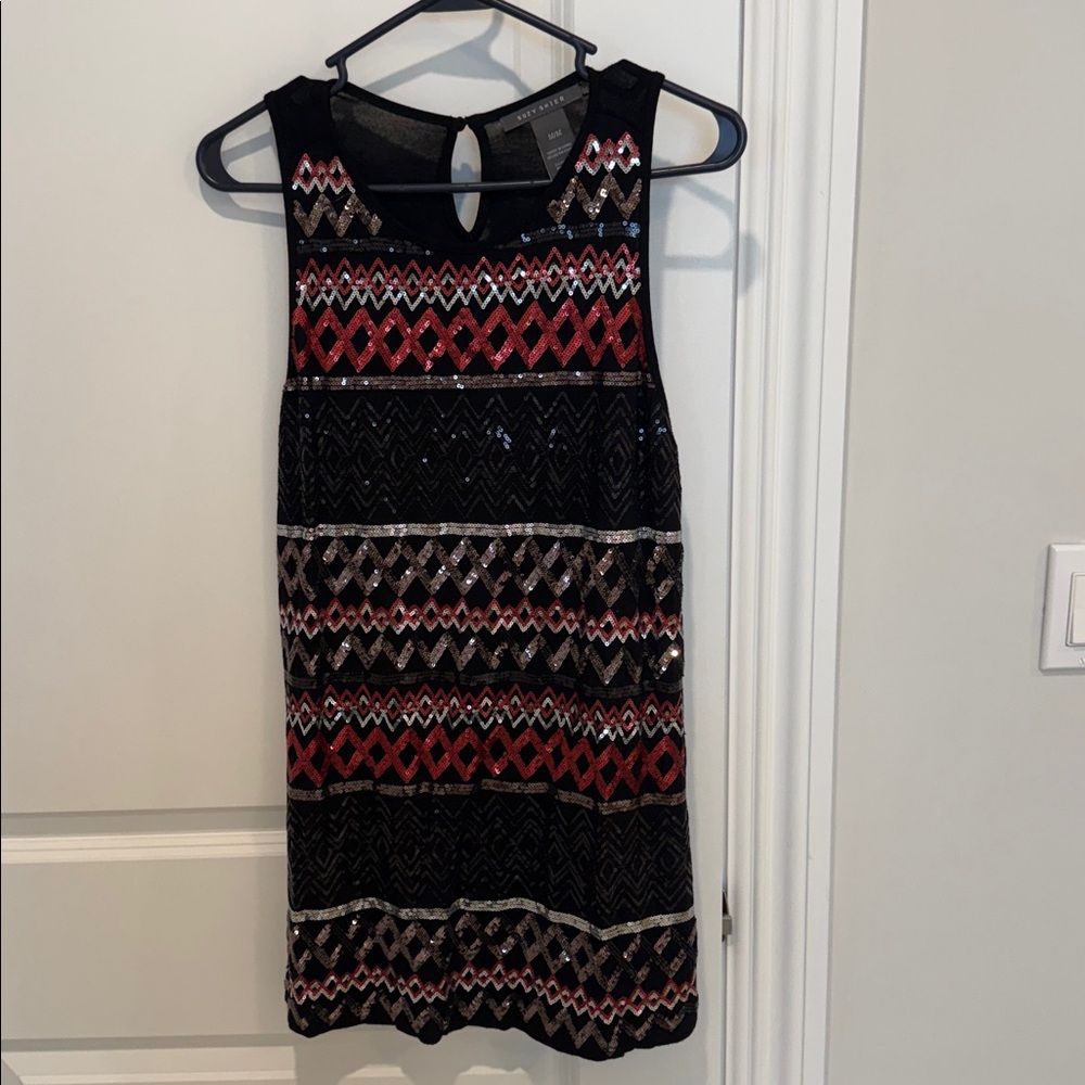 Suzy Shier Black and Red Mini Dress